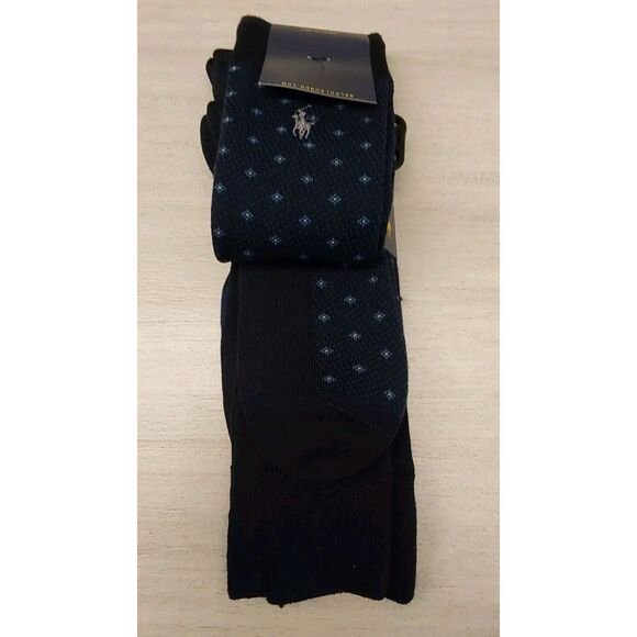 Polo Ralph Lauren Mens Navy Blue Comfort Fit 3-Pack Casual Crew Socks Size 10-13 - Picture 6 of 7